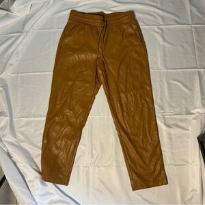 LOFT Camel Leather pants